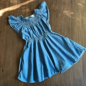 Crewcuts Girls Chambray Flutter Sleeve Dress size 8